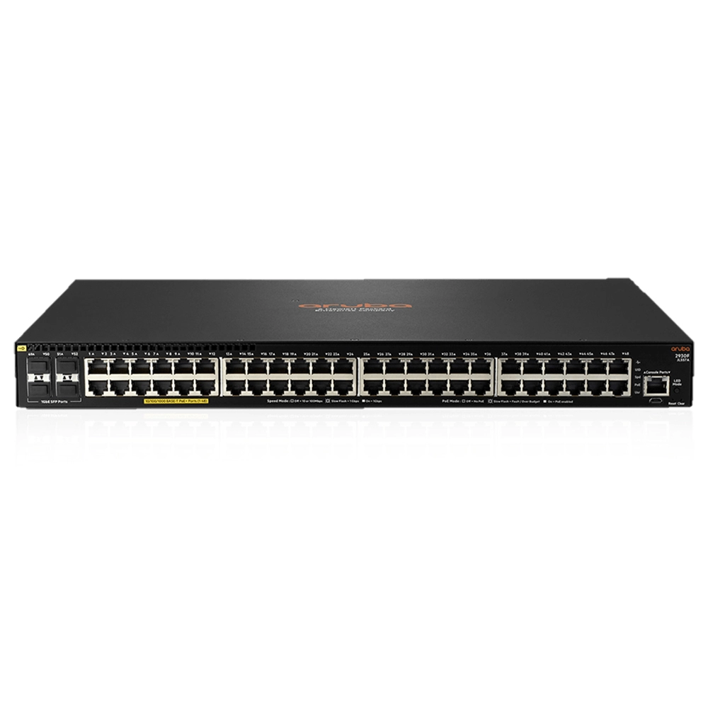 Switch HPE Aruba 2930F 48 Portas 10/100/1000 PoE 370W 4SFP JL262A Switch HPE Aruba 2930F 48 Portas 10/100/1000 PoE 370W 4SFP JL262A