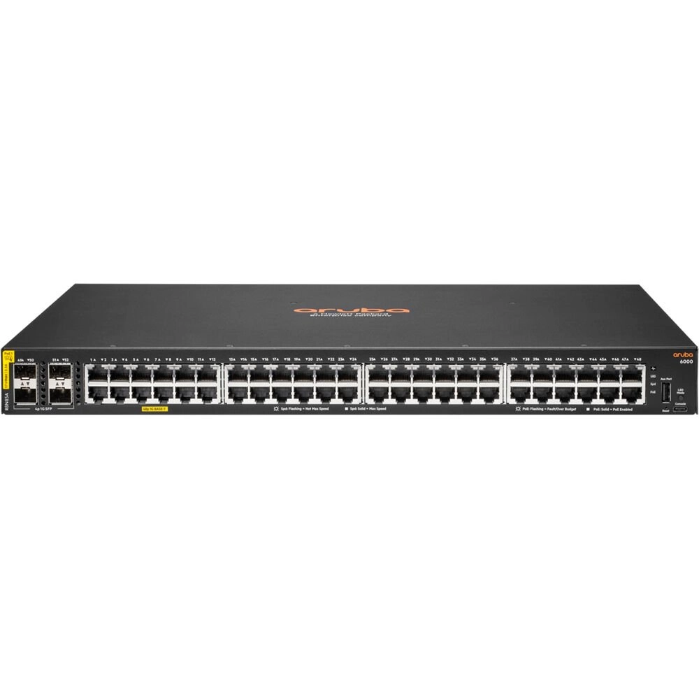 Switch HPE Aruba 6000 48 portas CL4 4SFP POE - R8N85A