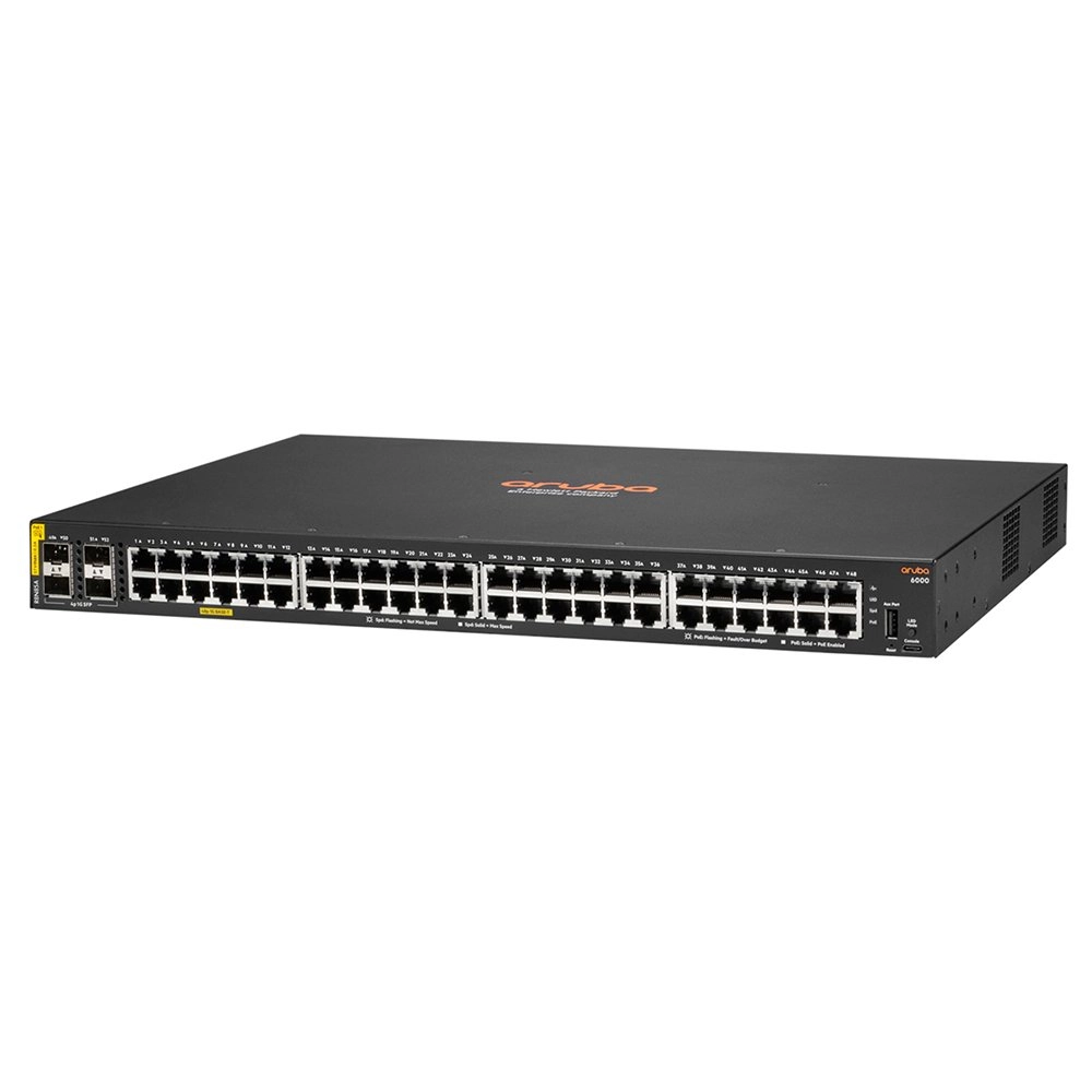 Switch HPE Aruba 6000 48 portas CL4 4SFP POE - R8N85A