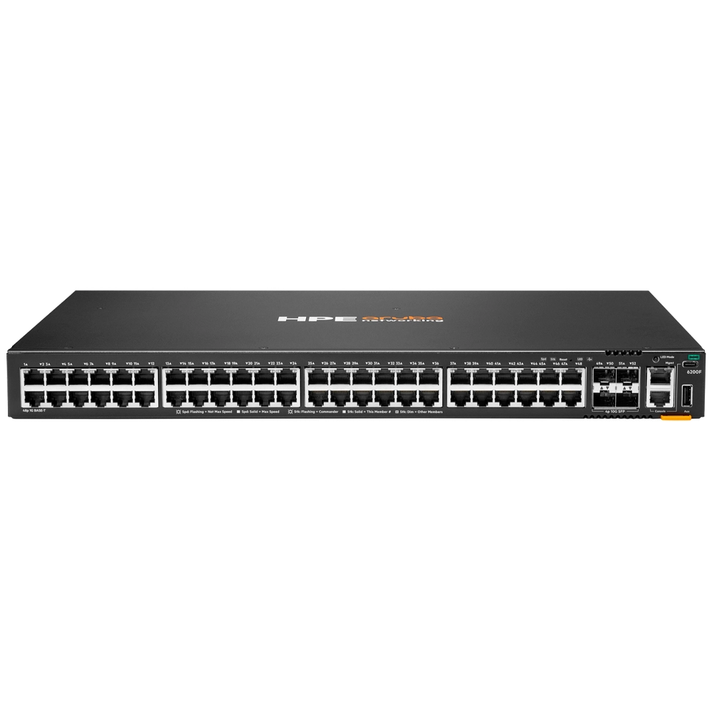 Switch HPE Aruba 6200F 48 Portas GbE 4SFP+ - JL726B