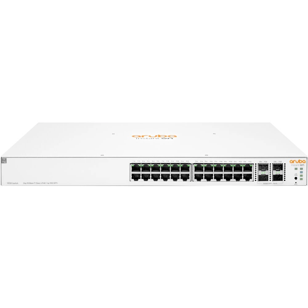 Switch HPE Aruba Instant On 1930 24G PoE 195W 4x SFP/SFP+ Layer 2+ Gerenciável JL683B