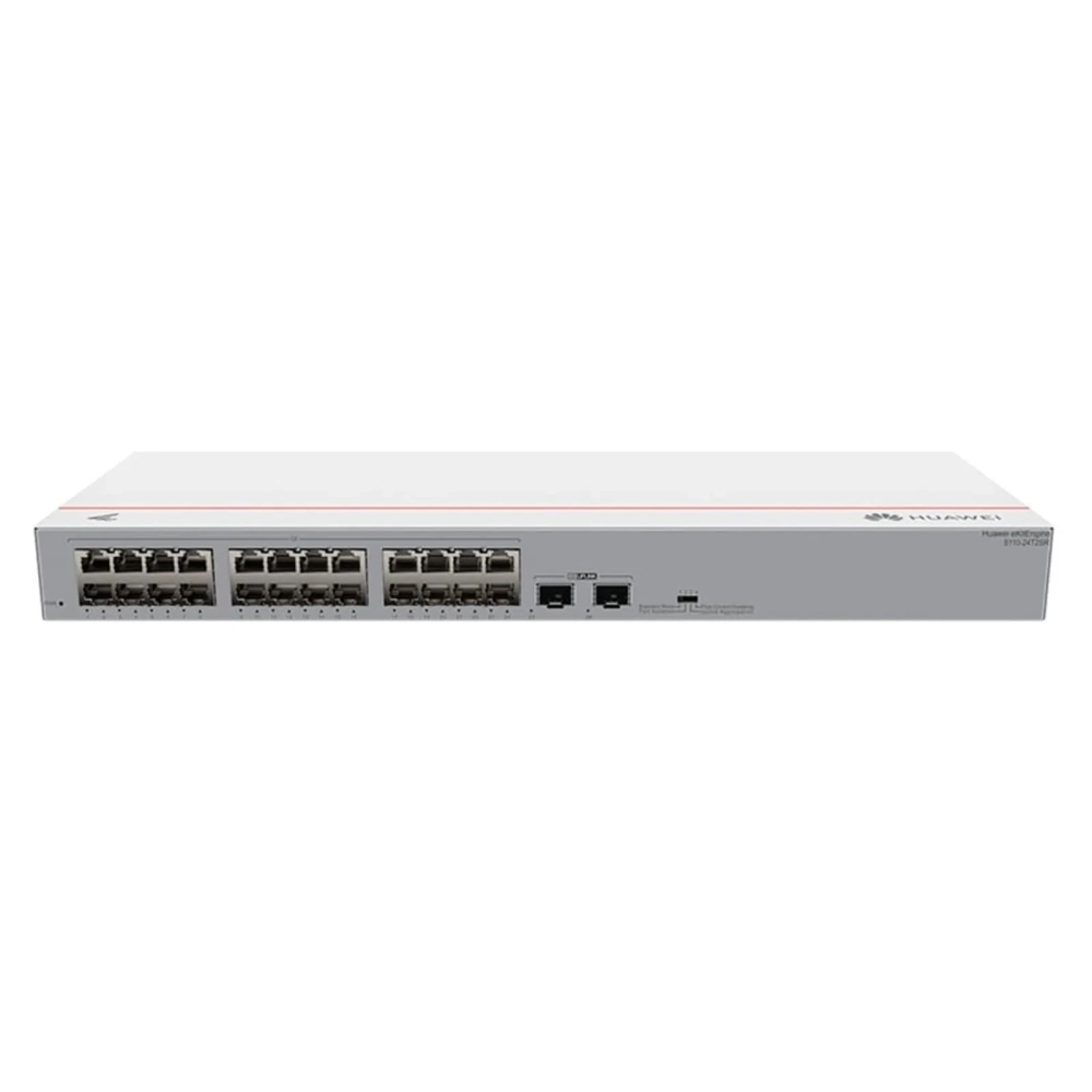 Switch Huawei 24 Portas Gigabit PoE + Não Gerenciável com 2 Slots SFP - S110-24LP2SR