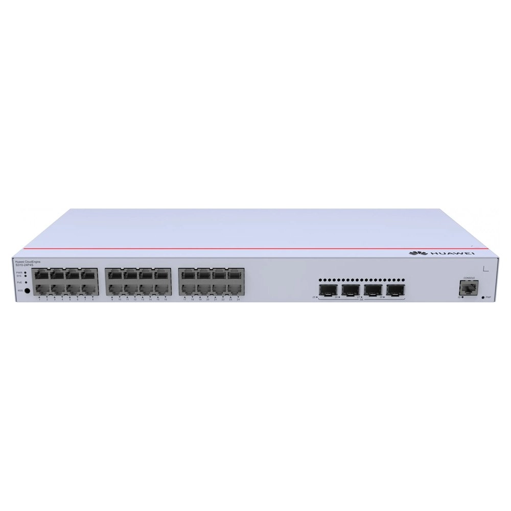 Switch Huawei Gerenciável 24 portas Gigabit 4 SFP L2+ POE+ S310-24P4S 98012201