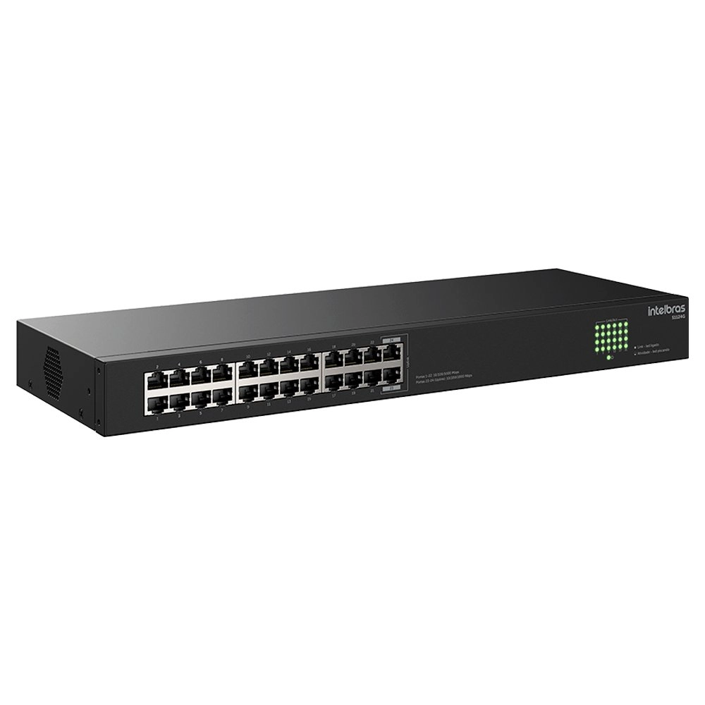 Switch Intelbras Não Gerenciável 24 portas Gigabit Ethernet S1124G Switch Intelbras Não Gerenciável 24 portas Gigabit Ethernet S1124G