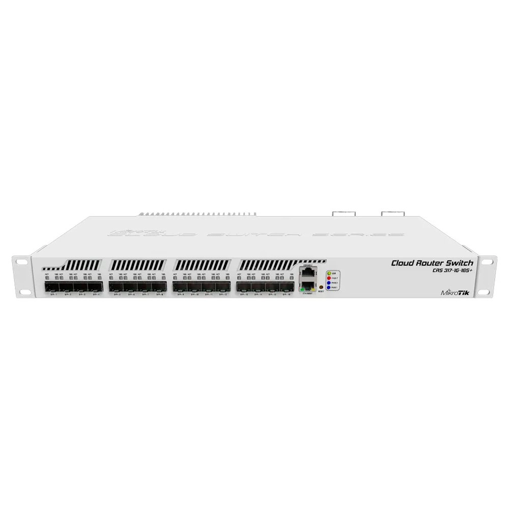 Switch Mikrotik Gigabit 16 Portas SFP+ CRS317-1G-16S+RM Switch Mikrotik Gigabit 16 Portas SFP+ CRS317-1G-16S+RM