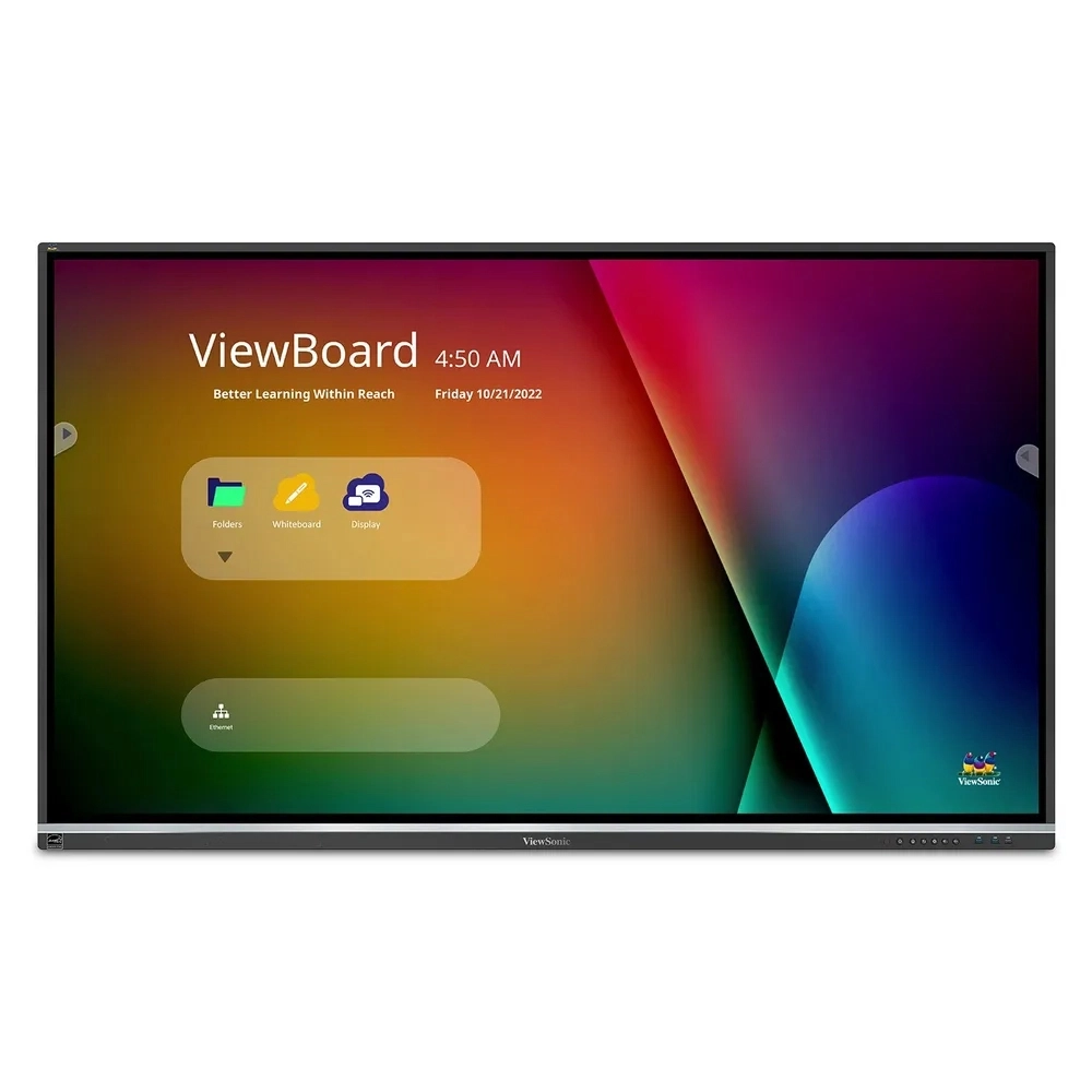 Tela Interativa LED Viewsonic ViewBoard Gen 5, 75'', 4K, Ultra HD, 40 Pontos Touch, Android 11, 16/7, 400 cd/m², HDMI/USB/USB-C/RS232/RJ45 Bluetooth, IFP7550 (Sob encomenda)