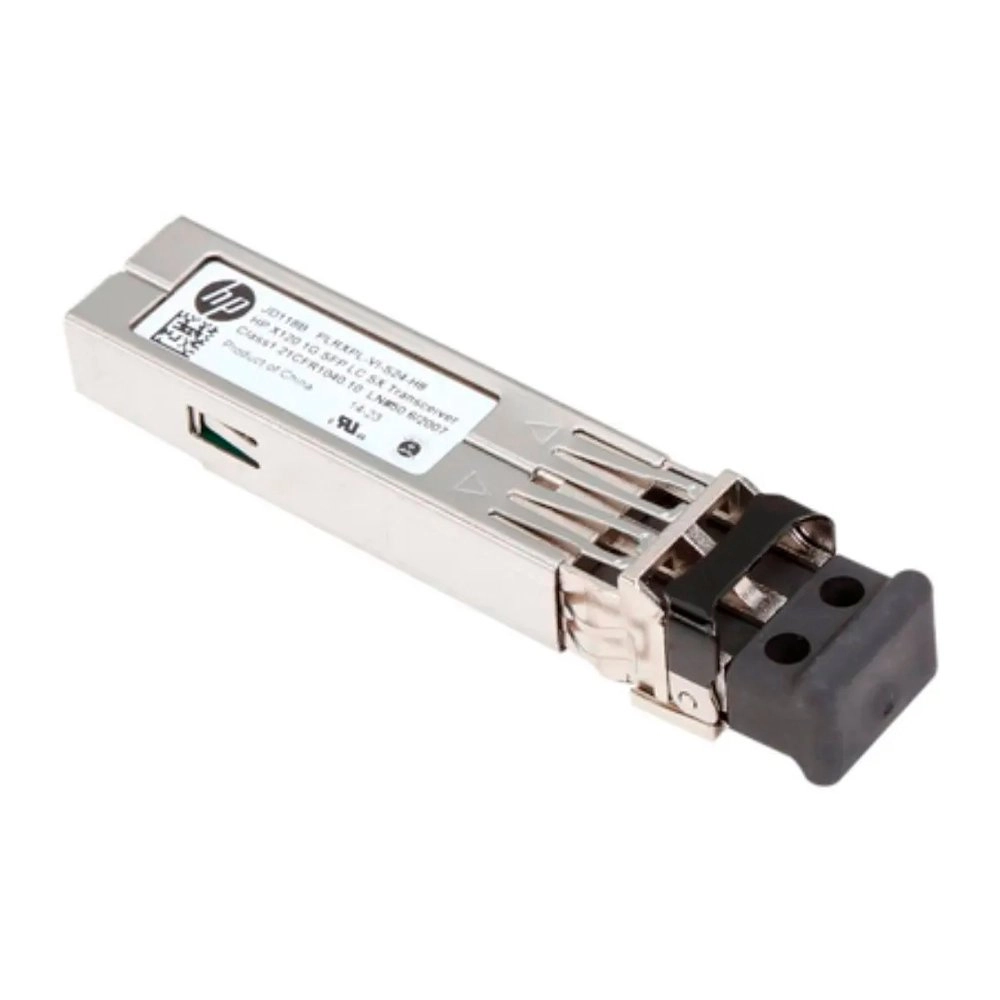 Transceiver Conversor de Mídia HPE Aruba X120 1G 1000Base SX Conector LC (550m) JD118B